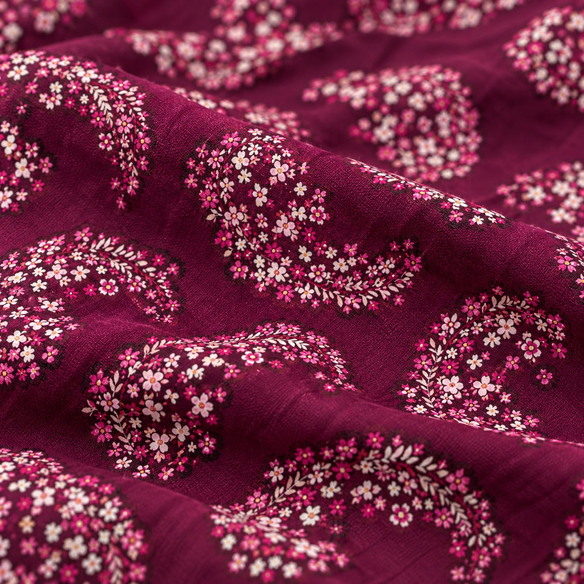 Plum Paisley Bandana