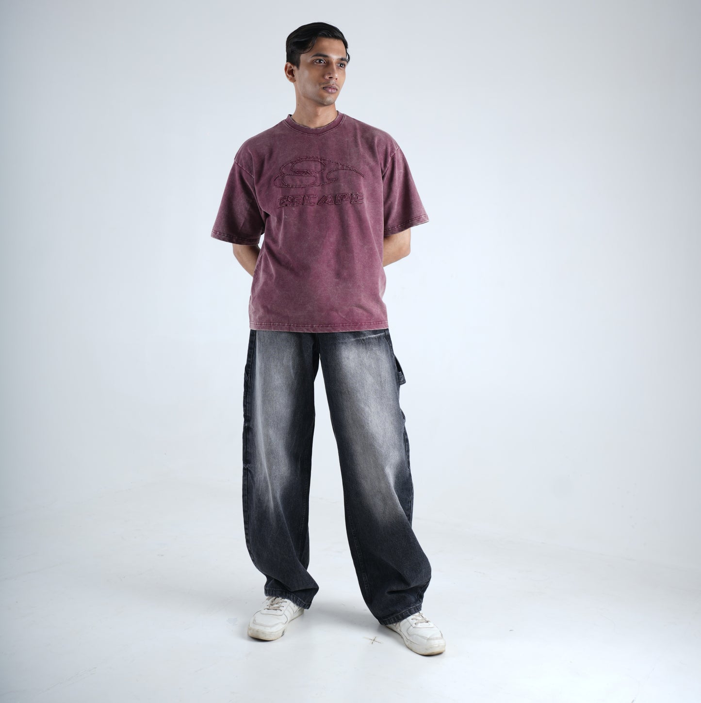 maroon acid wash