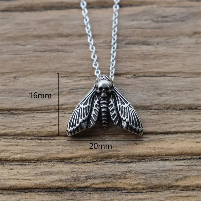 moth pendant chain