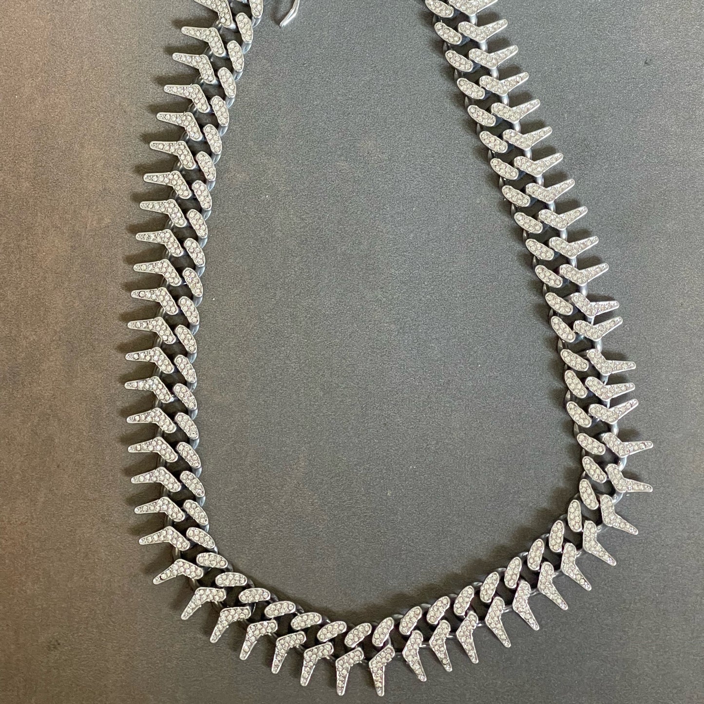 chunky boomerang necklace (stoned)