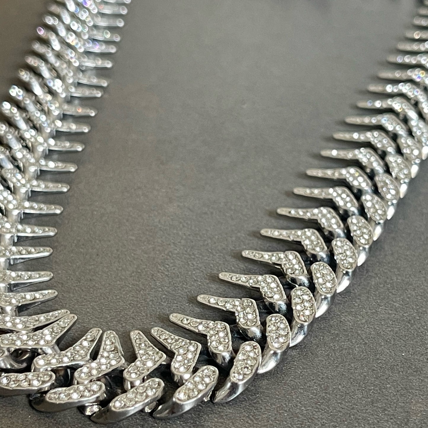 chunky boomerang necklace (stoned)