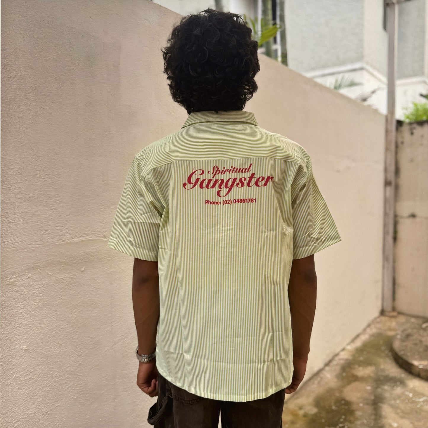 GREEN STRIPE SHIRT
