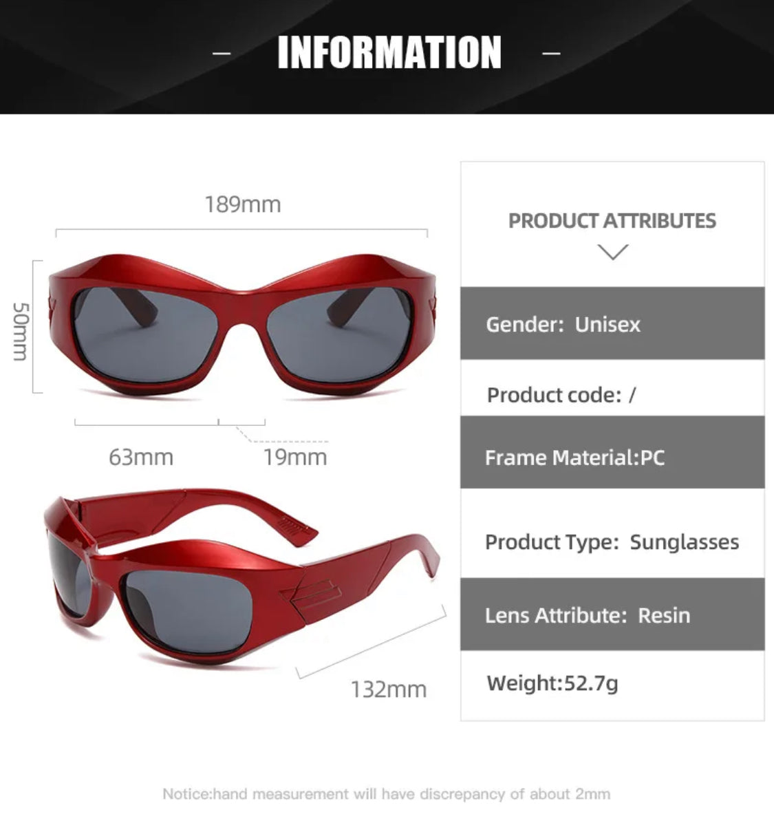 y2k oversized futuristic oval Sunglass