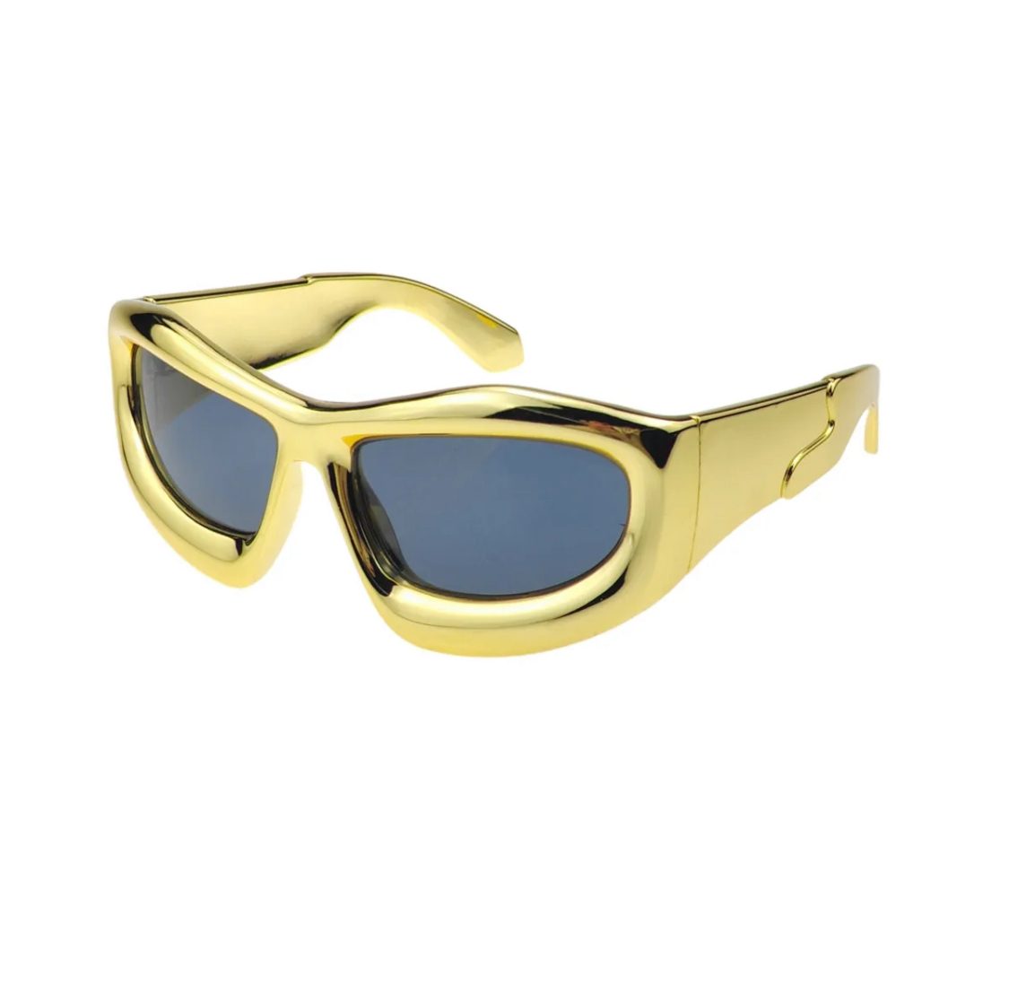 Golden exaggerated frame sunglasses