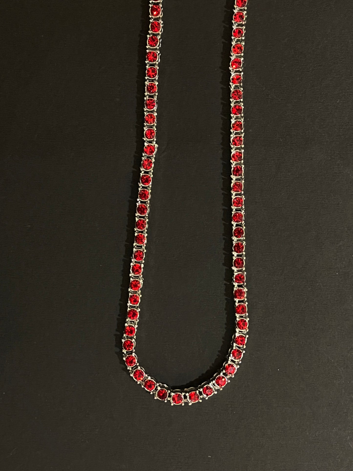 Iced single layer Ruby chain
