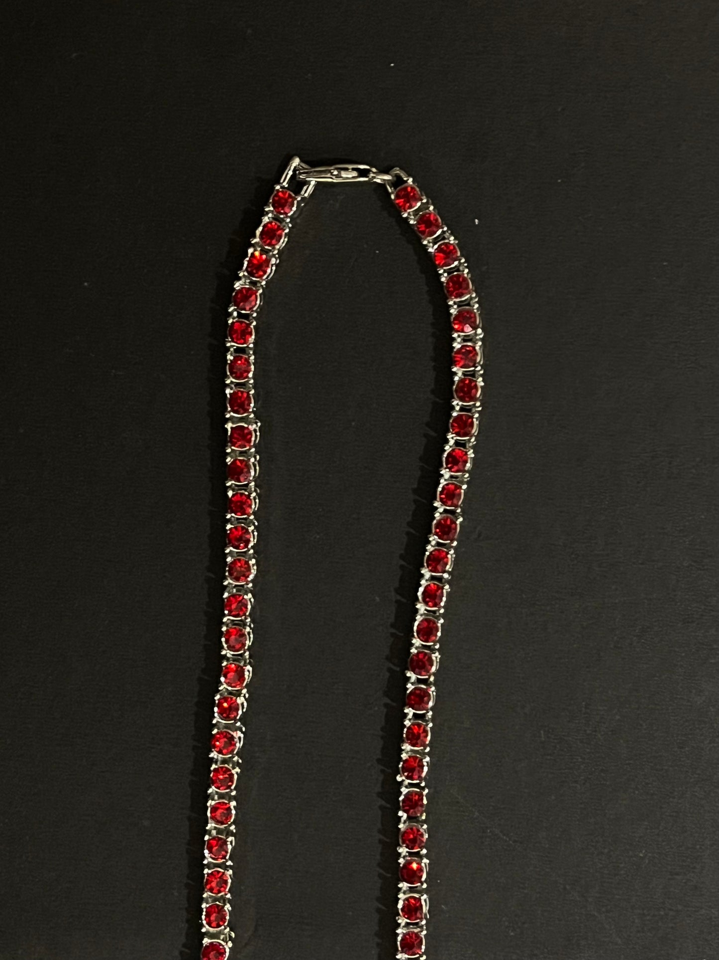 Iced single layer Ruby chain