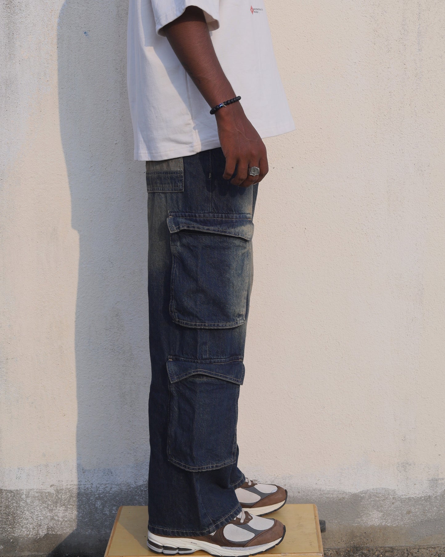 Blue washed cargos