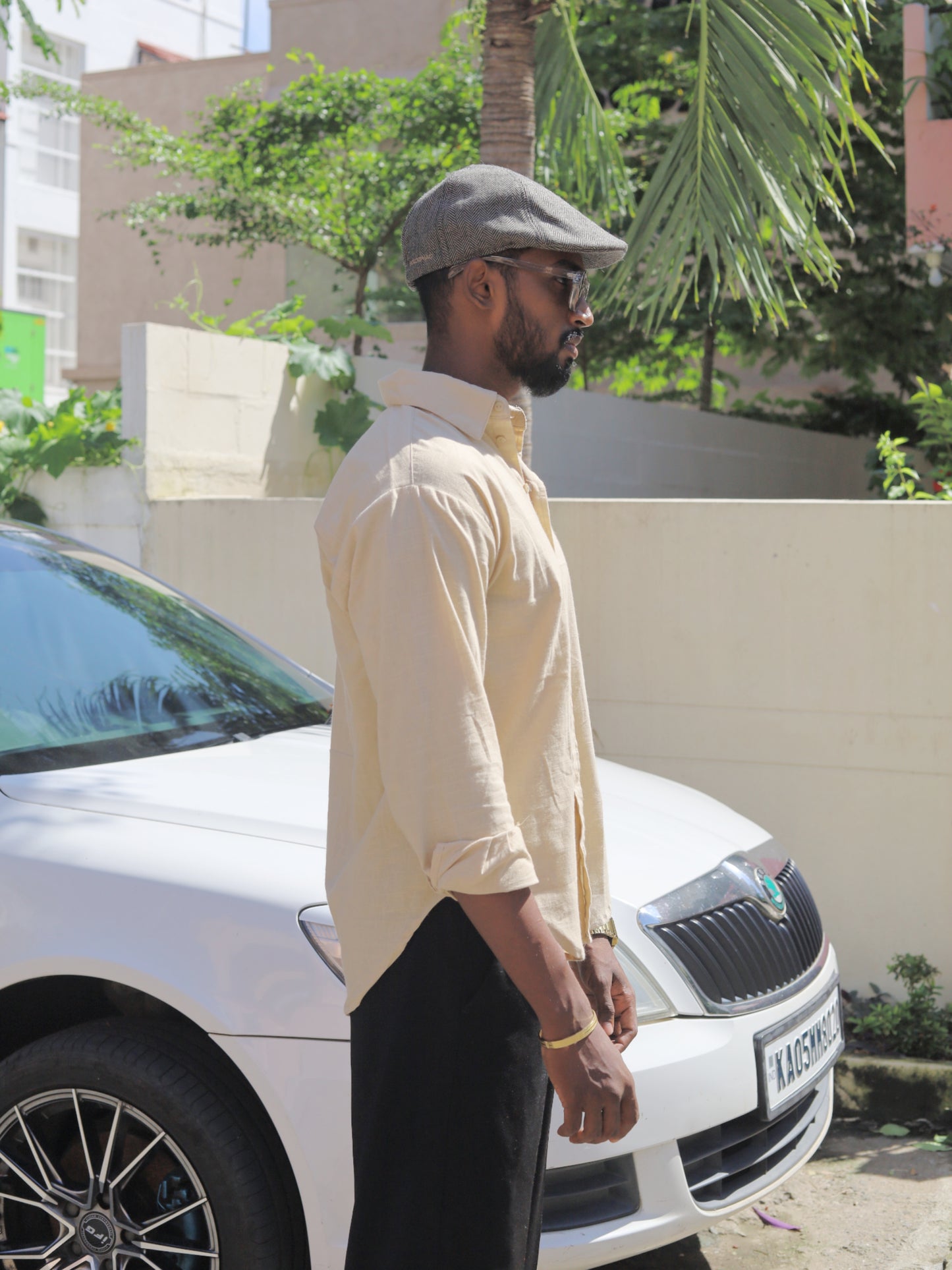 BEIGE LINEN SHIRT