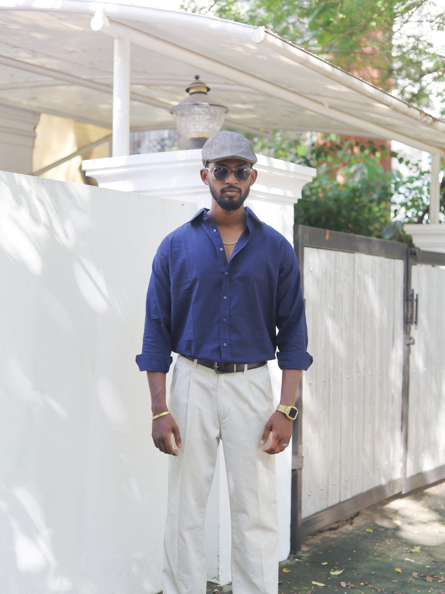 NAVY BLUE LINEN SHIRT