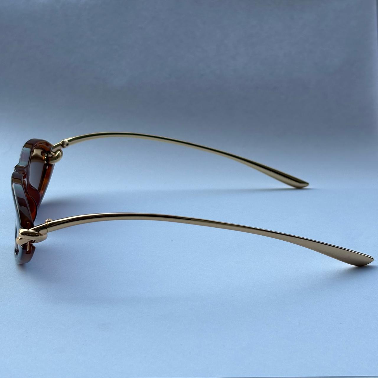 Golden Arc Cat-Eye Sunglasses