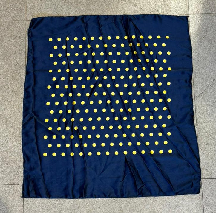NAVY DOT SCARF
