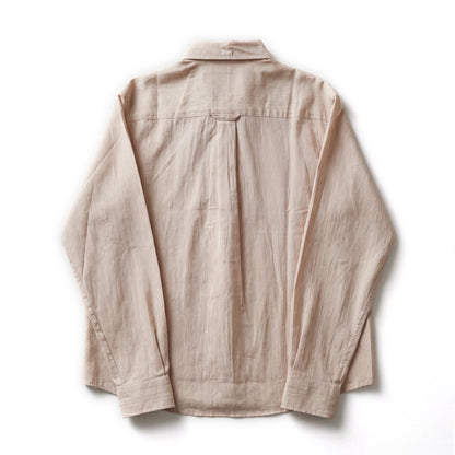 Beige Striped button down shirt