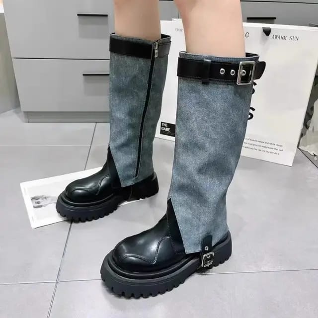 Denim pull on Boot