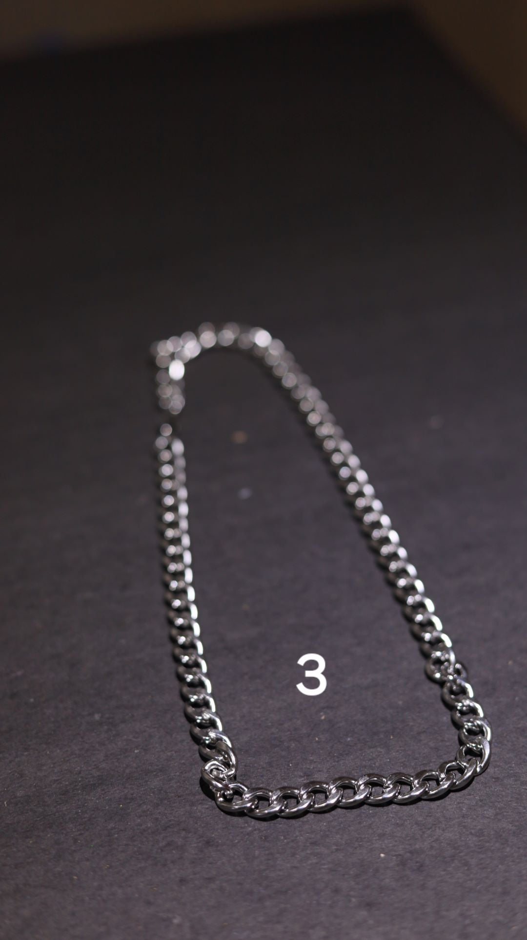 Stainless steel linked chain