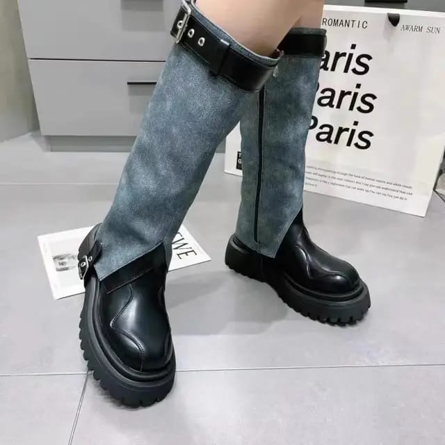 Denim pull on Boot