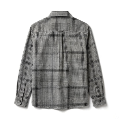 Grey Checkered Button-Down Shirt