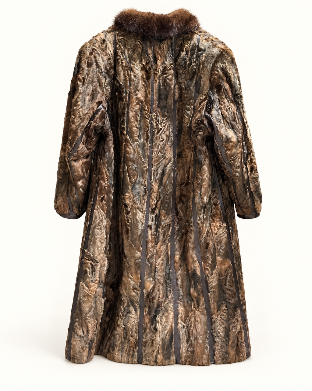 Brown Panel Trench Coat