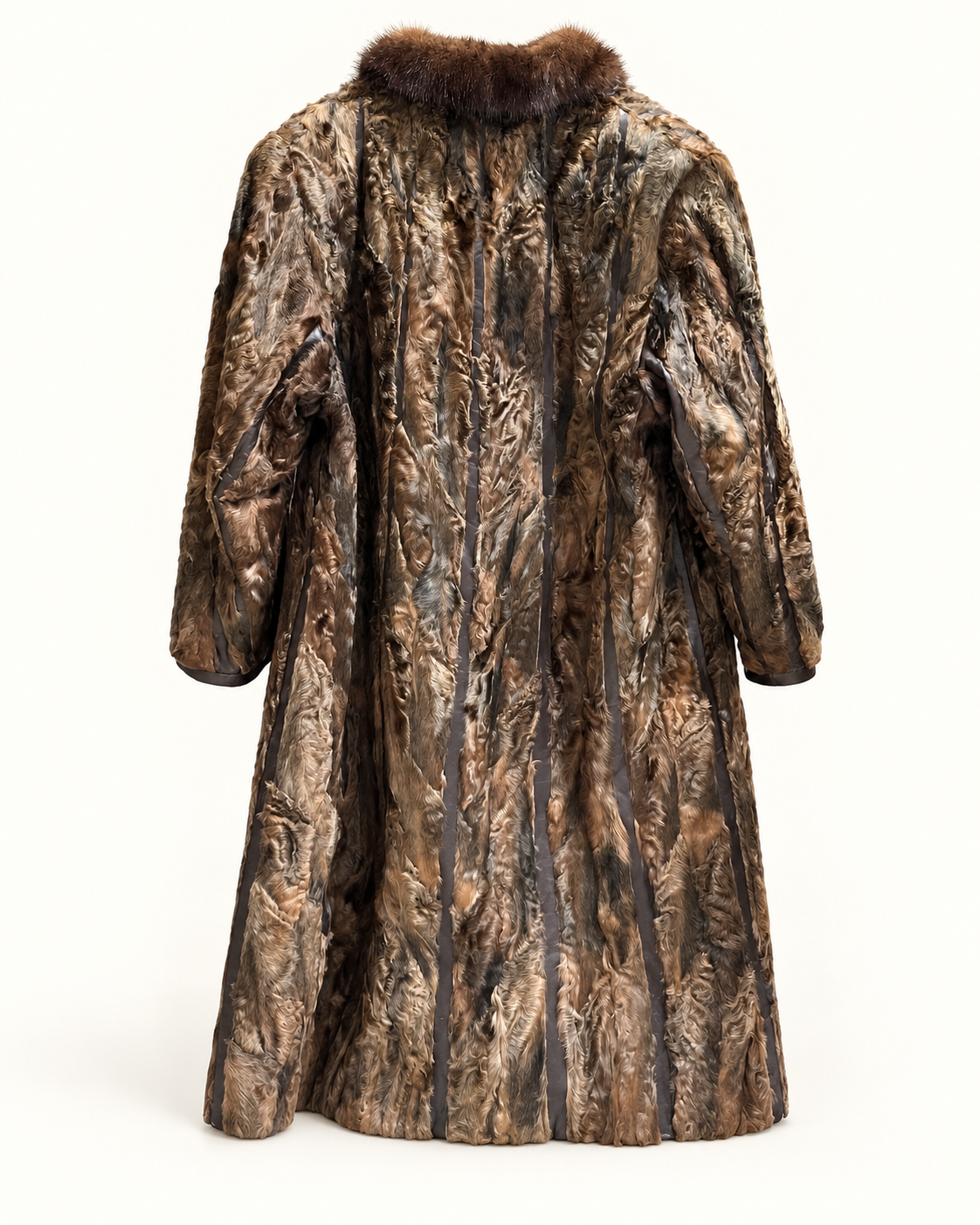 Brown Panel Trench Coat