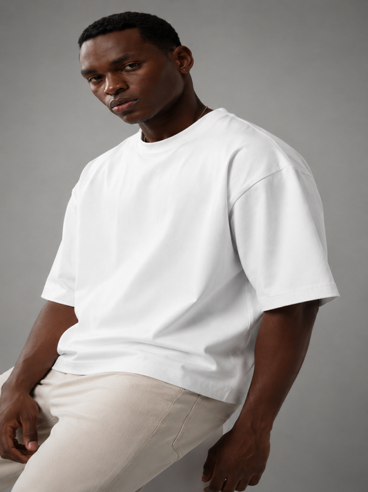 ESCAPE ESSENTIAL WHITE BOXY TEE