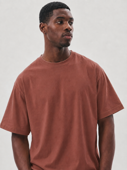 ESCAPE EARTH BROWN BOXY TEE