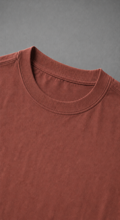 ESCAPE EARTH BROWN BOXY TEE