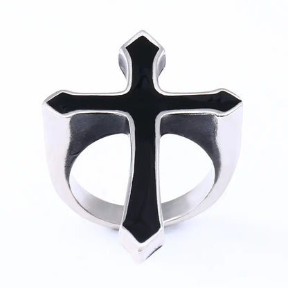 Black cross ring