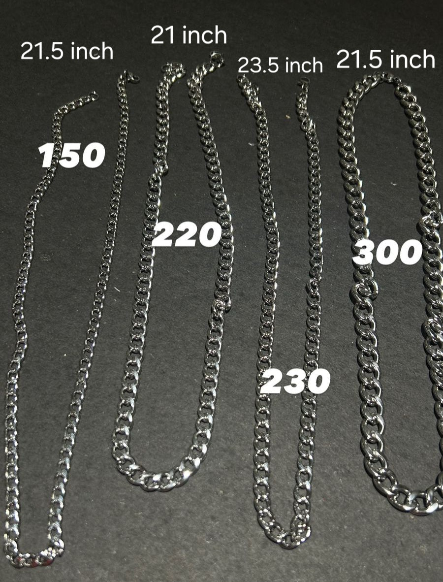 Stainless steel linked chain