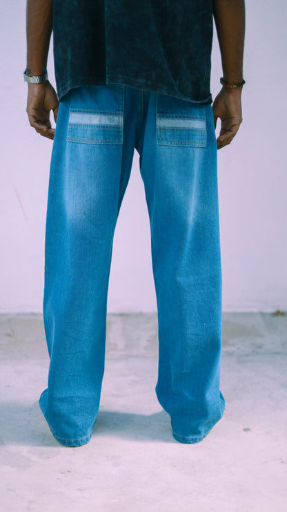 Mid Blue Washed Denim