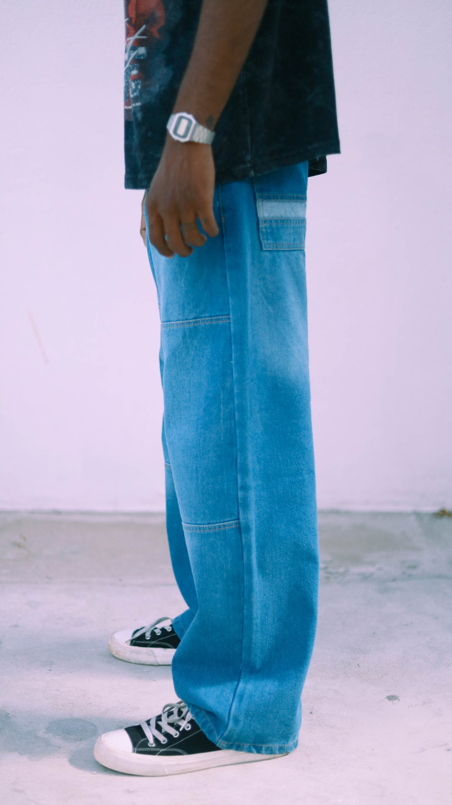 Mid Blue Washed Denim