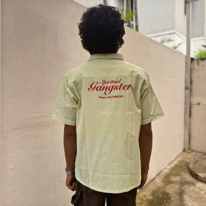 GREEN STRIPE SHIRT