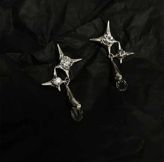 Four point star Earing