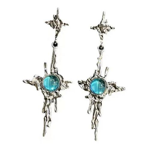 Opal star earing