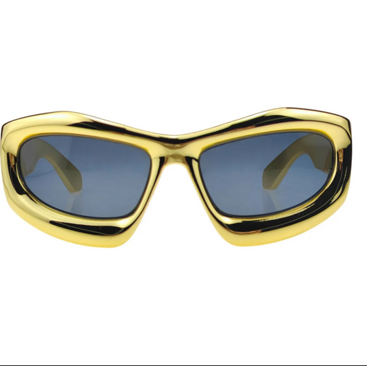 Golden exaggerated frame sunglasses