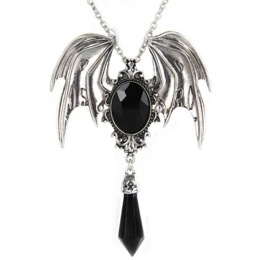 Gothic bat wings chain