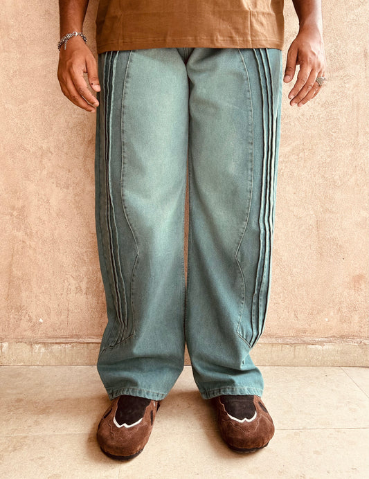 ESC Washed Pleat Tuck Pants