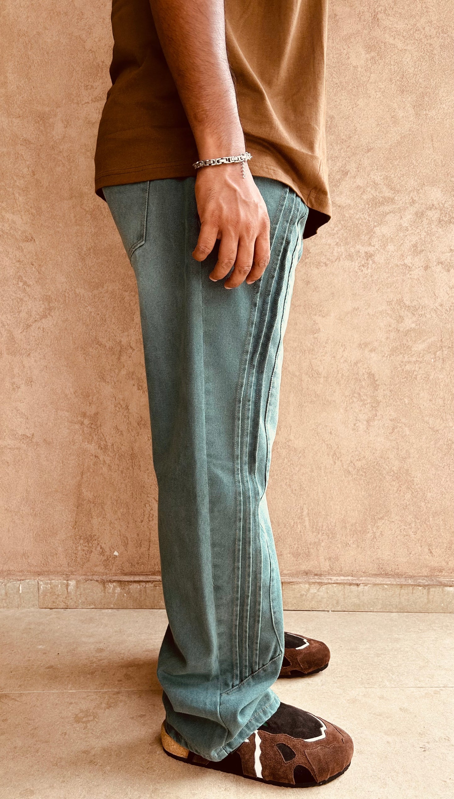 ESC Washed Pleat Tuck Pants