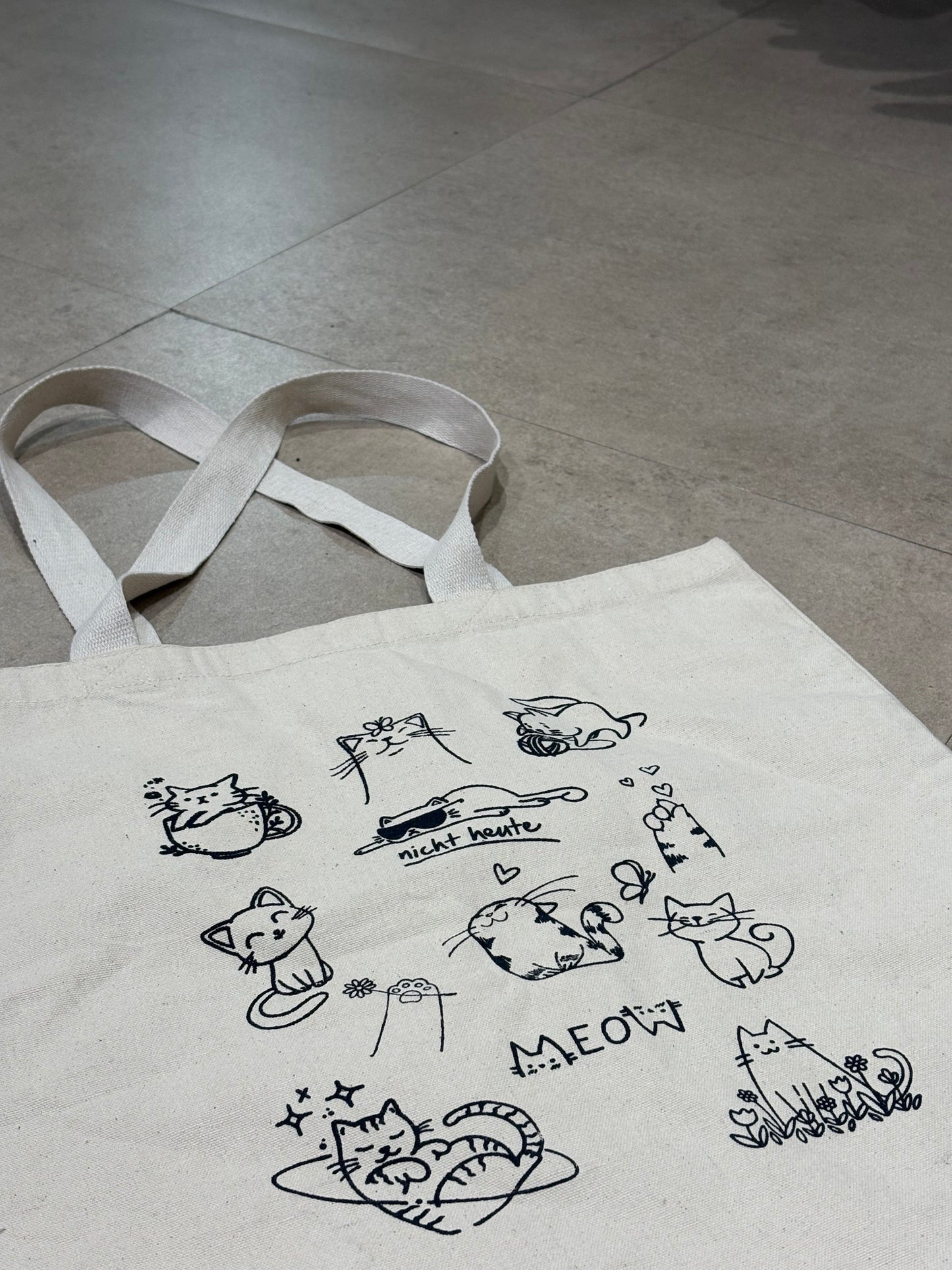 Cat Doodle Tote (BIG)