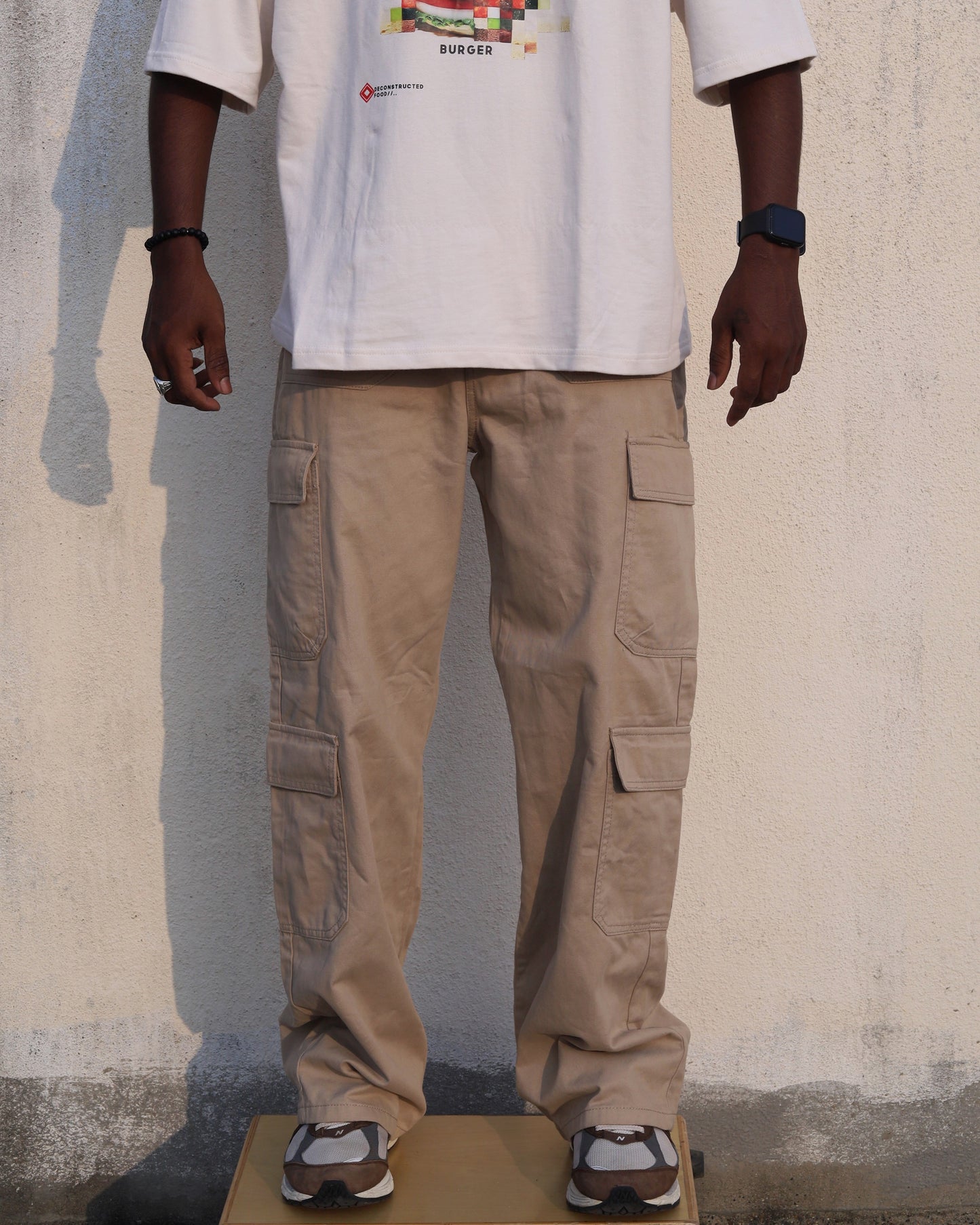 6 pocket beige cargos