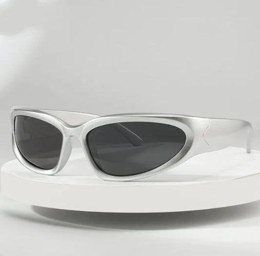 Outdoor silver with black shade sunglasses