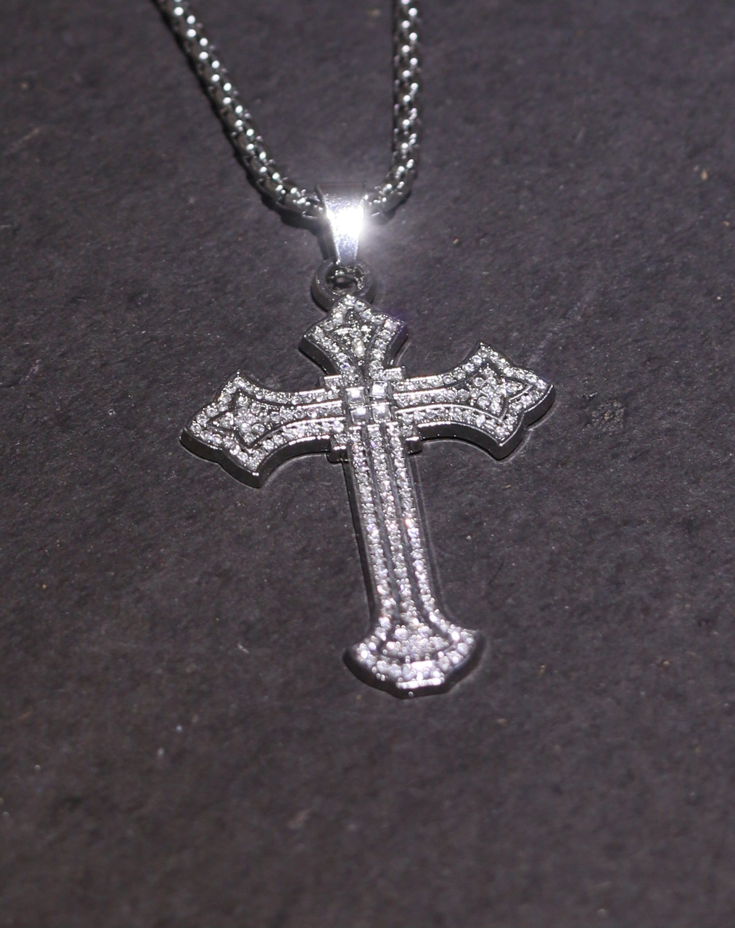 Diamond Cross Pendant Chain