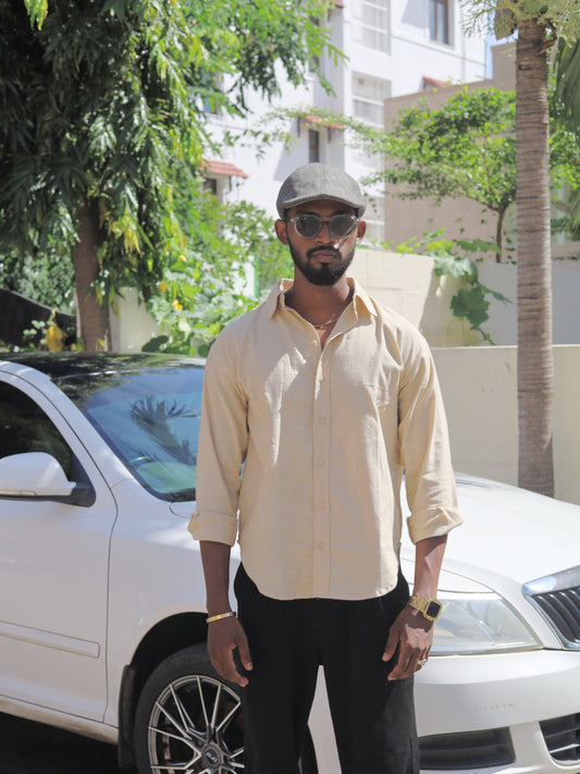 BEIGE LINEN SHIRT