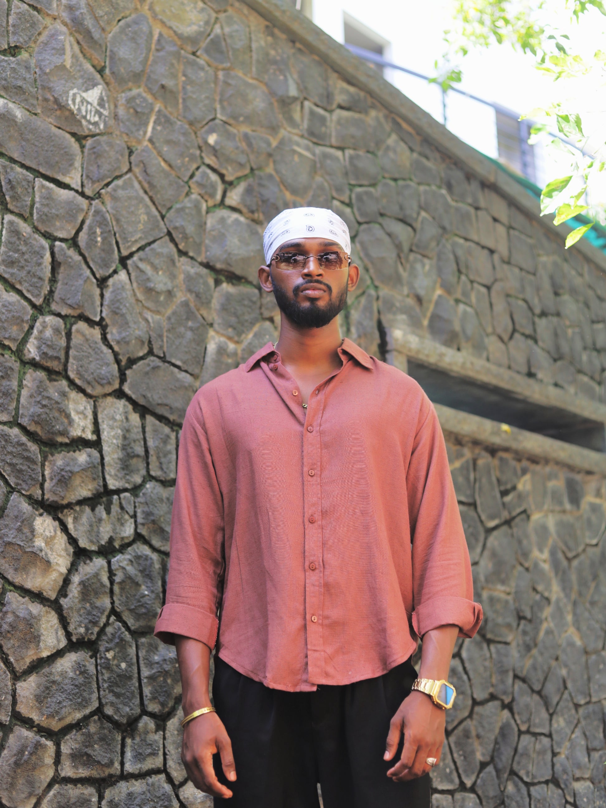 ROSE GOLD LINEN SHIRT Escape Closet ROSE GOLD LINEN SHIRT Escape Closet