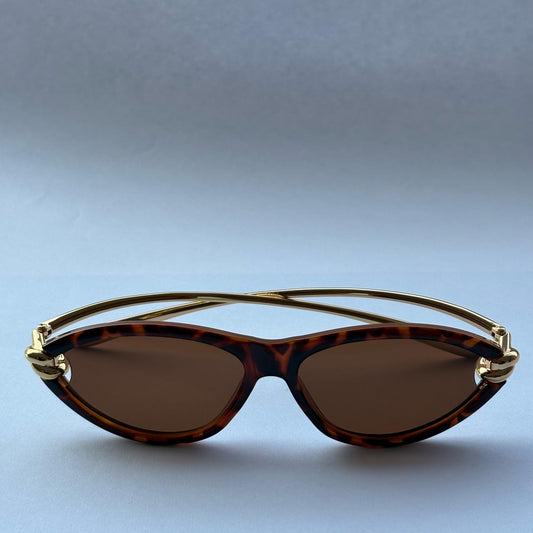 Golden Arc Cat-Eye Sunglasses
