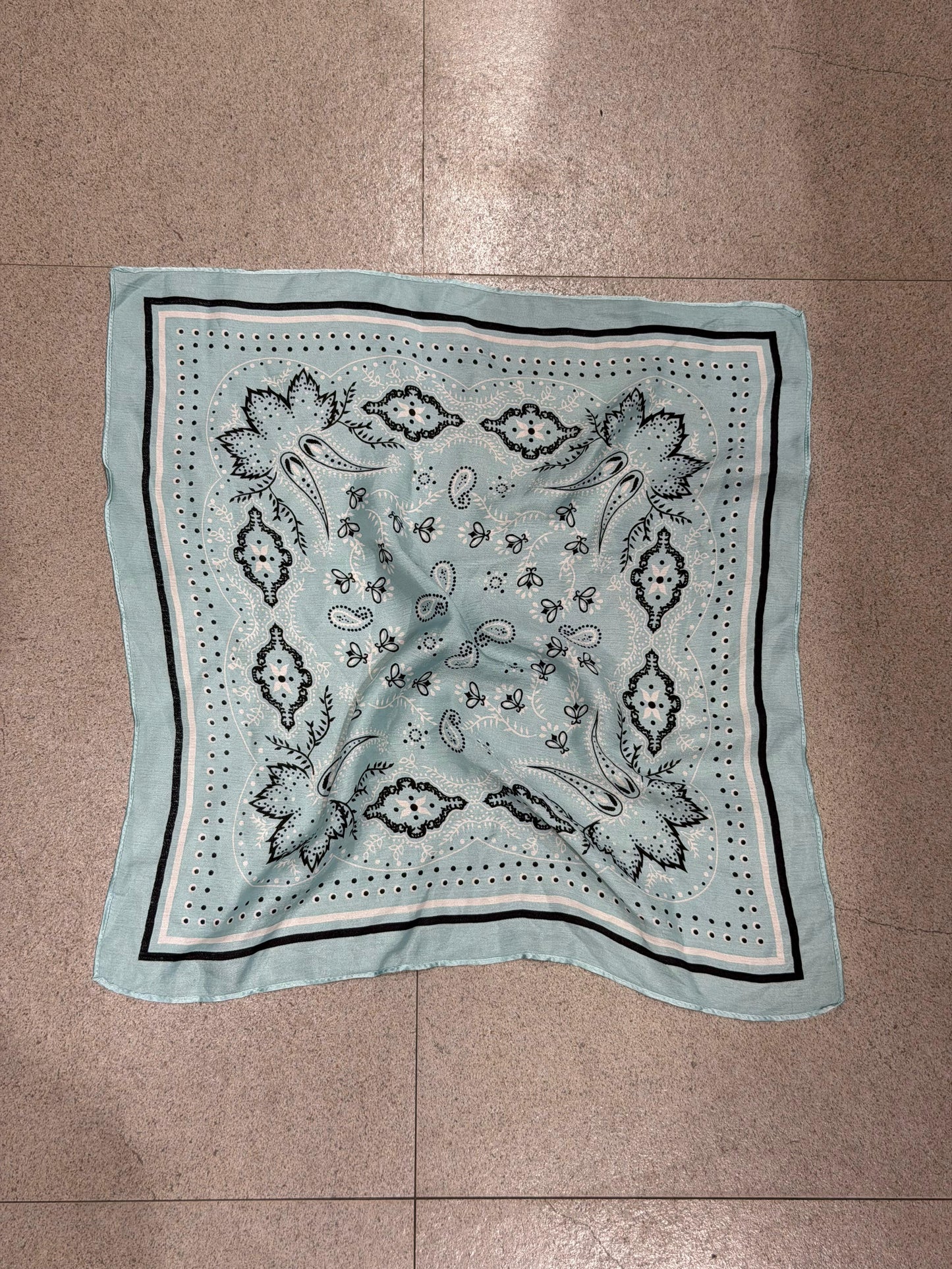 SKY BLOOM BANDANA SCARF