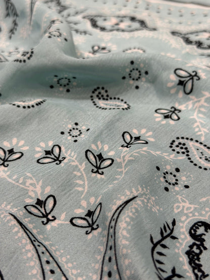 SKY BLOOM BANDANA SCARF