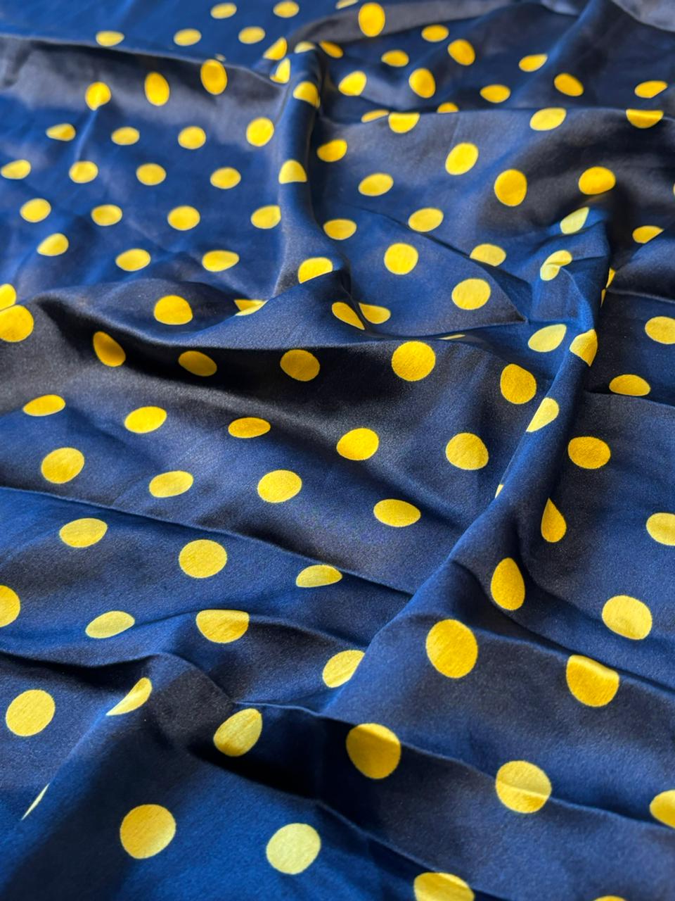 NAVY DOT SCARF
