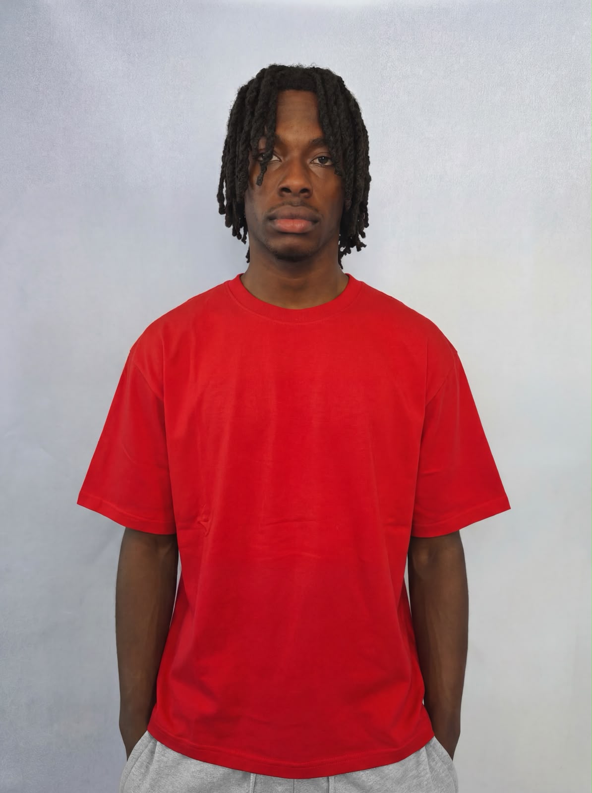 ESCAPE ESSENTIAL RED BOXY TEE