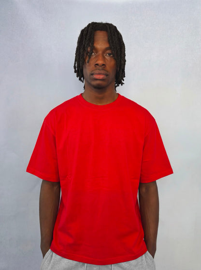 ESCAPE ESSENTIAL RED BOXY TEE