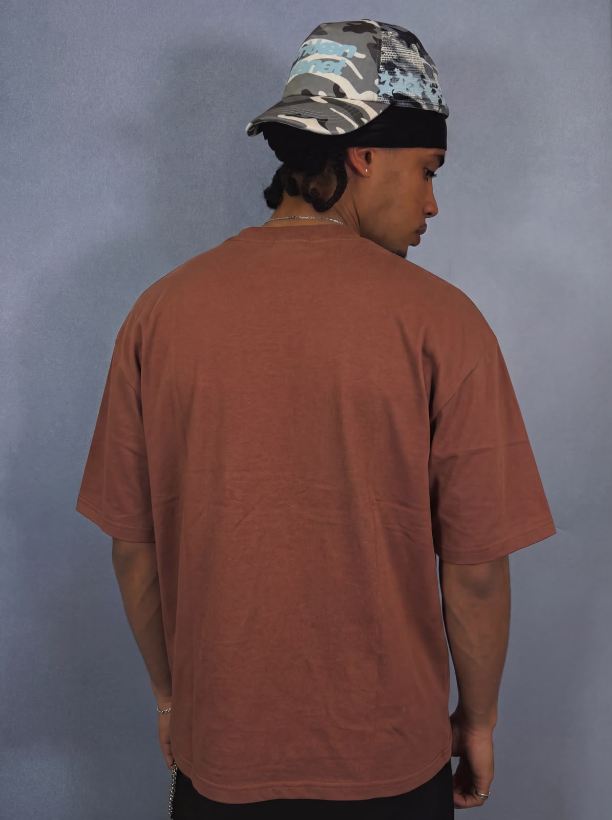ESCAPE EARTH BROWN BOXY TEE