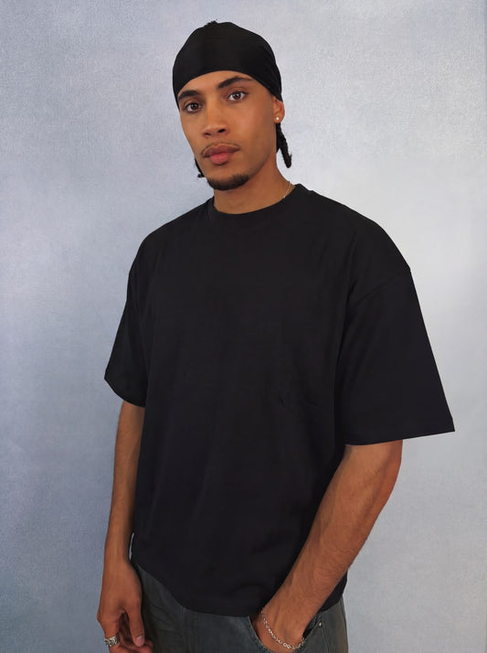 ESCAPE ESSENTIAL BLACK BOXY TEE
